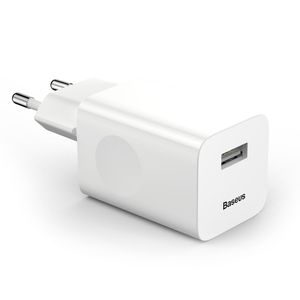 Baseus Charging Quick Charger Wandladegerät EU USB Quick Charge 3.0 QC 3.0 weiss (CCALL-BX02)
