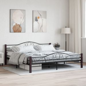 vidaXL Posteľný rošt čierny kov 200 × 200 cm