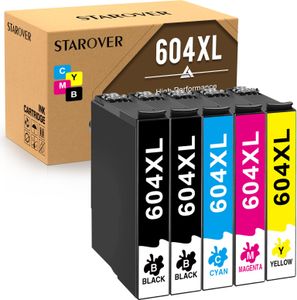 5x 604XL Kompatibel für Epson 604 Druckerpatronen WF-2910 WF-2930 WF-2935 WF-2950 XP-2200 XP-2205 XP-3200 XP-3205 XP-4200 XP-4205 XP-4250
