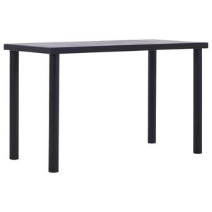 vidaXL Jedálenský stôl čierno-betónová sivá 120 x 60 x 75 cm MDF
