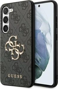 GUESS Handyhülle für Galaxy A55, Guess HardCase 4G Big Metal Logo, Schwarz