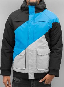 Urban Classics Zig Zag Fastlane Jacket, Größe: L; Farbe: Black/Turquoise/Grey