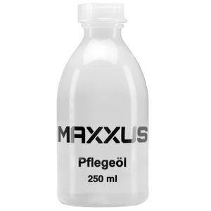 MAXXUS Pflegeöl 250ml - 100% aus Silikon, Fettfrei, Geruchsfrei, Farblos, Rückstandslos, inkl. Applikator - Silikonöl, Schmieröl, Silikonspray, Schmiermittel, Gleitmittel für Laufbänder, Fitnessgeräte
