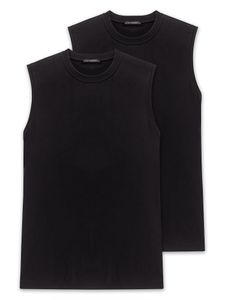 Schiesser Herren 2PACK Shirt 0/0 Muscle Shirt schwarz XL