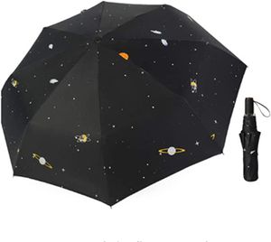 FNCF Regenschirm Taschenschirm, Regenschirm Sturmfest mit Auf Zu Manuell öffnen Klein leicht Kompakt – Stabiler Schirm (Schwarz)