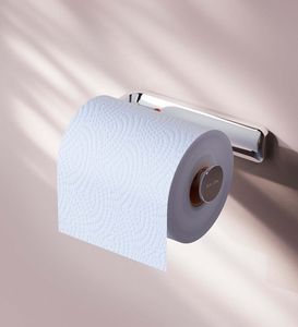 Toilettenpapierhalter Wandmontage mit bohren Klopapierhalter Edelstahl WC Papierhalter für Badezimmer Edelstahl Wandbefestigung AM.PM, Chrom