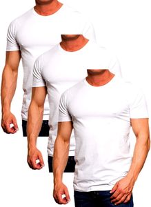 Jack & Jones 3er-Pack Herren Basic O-Neck T-Shirts Slim Fit Rundhals, 3er-Set O-Neck TS Basic 3xWeiss-S