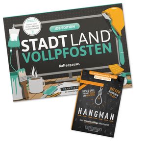 Spar-Set Joachim -STADT LAND VOLLPFOSTEN® - "Job EDITION" + HANGMAN "Classic EDITION"