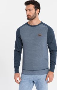 Ombre Clothing Klasyczny sweter męski Premtor navy XL