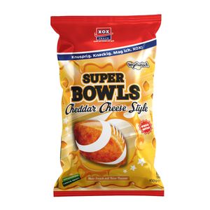 XOX Super Bowls Cheddar Cheese Maissnack mit Käsegeschmack 450g