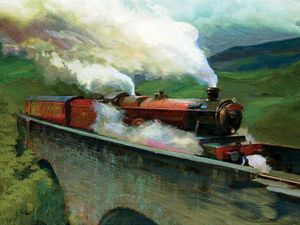 Harry Potter - Leinwanddruck, "Bradavický expres" PM3312 (60 cm x 80 cm) (Bunt)