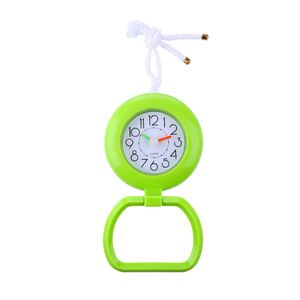 Wanduhr Badezimmer Dusche Schiefer Hängende Uhr mit Handtuchring Farbe Grün
