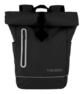 Travelite Basics Rollup Plane Rucksack wasserfester Kurierrucksack 96314, Farbe:Schwarz