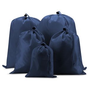 EAZY CASE Koffer Packbeutel Set 5-teilig, Reisebeutel in verschiedenen Größen, Koffer Organizer auch für Rücksäcke und Taschen, Wäschesack, Stausack mit Kordelzug, Dunkel Blau