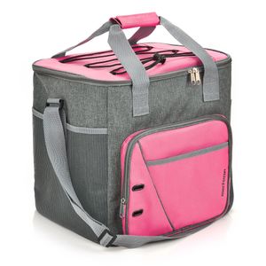 METEOR Kühltasche Frosty Picknicktasche Thermotasche Isoliertasche 30L pink / gray melange