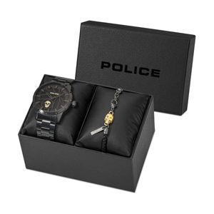 Police Geschenkset für Herren mit Quarz Armbanduhr und Lederarmband - NEIST - PEWJG2227301-SETA