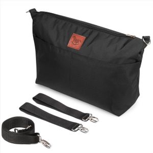 Pepi Kinderwagentasche Shopper - Wasserdicht - Organizer Baby Tasche Zubehör Wickeltasche für Buggy Mom Handtasche - Black