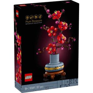 LEGO Icons Pflaumenblüte, pflegeleichte Blumendeko aus der Botanik Kollektion, kreatives Bauset für Erwachsene, entspannende Aktivität für Blumenfreunde, Spielzeug-Pflanze zum Sammeln 10369