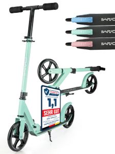 DAMI Klappbarer Kickscooter, Höhenverstellbarer Scooter Kinder und Jugendliche bis 100kg, Leichter Kinderroller ab 6 Jahren, 20cm Räder, Cityroller