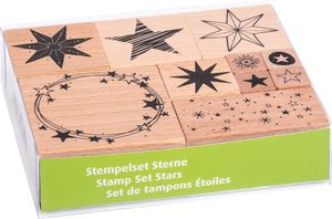 HEYDA Motivstempel-Set "Sterne" in Klarsicht-Box 10 Stempel