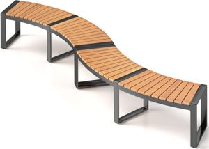 COSTWAY 2er Set Gartenbänke ohne Rückenlehne, Sitzbank wetterfest, Holzbank für 2-3 Sitzer bis 360kg belastbar, Terrassenbank Parkbank Akazienholz