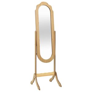 Neues Stil!! Freistehender Spiegel Helles Holz 46x48x164 cm"Modisches Design"für Hof,Zuhause Terrasse Garten