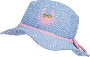 Playshoes - UV-Schutz Sonnenhut für Mädchen - Krebs - Hellblau/Rosa