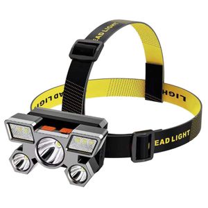 LED Stirnlampe Wiederaufladbar, USB Superhell Kopflampe, IPX46 Wasserdichter Leichtgewichts Scheinwerfer, 4 Lichtmodi, für Camping, Fischen, Outdoor, Joggen, Wandern
