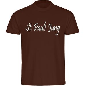 multifanshop Herren T-Shirt - St. Pauli - St. Pauli Jung, braun, Größe XL