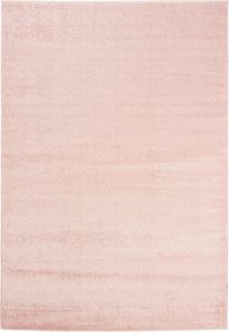 Carpeto Rugs Modern Läufer Flur Teppich Einfarbig Muster - Flauschige Flachflor Teppiche für Wohnzimmer, Kinderzimmer - Kurzflor Pastell Farben Rosa Pink 70 x 200 cm