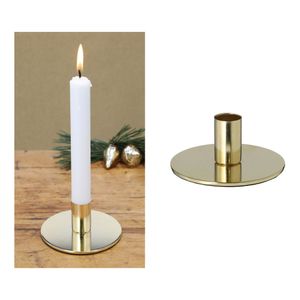 Novaliv Stabkerzenhalter Metall Kerzenständer GOLD 10x5cm Tischdekoration Weihnachten Dekoschale Kerzenständer Tafelkerzen Adventskranz Kerzenpin scandic chic Kerzenteller Dekoschale