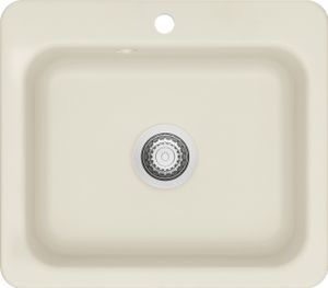 KeraDomo Spüle JUNA 57 in JASMIN mit Handbetätigung / Systemceram / Keramikspüle