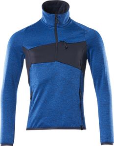 Fleecepullover mit kurzem Reißverschluss Azurblau/Schwarzblau, Gr. M MASCOT 18003-316-91010