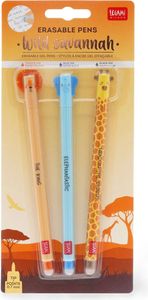 LEGAMI löschbarer Gel Stifte 3er Set LÖWE ELEFANT GIRAFFE Stärke 0,7mm