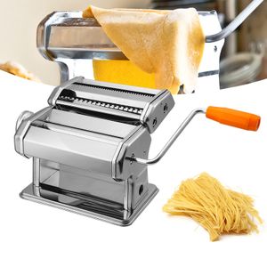 Jopassy  Nudelmaschine Pasta Maker Edelstahl Frische Manuell Pasta Walze Maschine Cutter mit Klemme für Spaghetti Nudeln Lasagne Bestes Pastamaschine Nudel Maschine Geschenk, Einfache Reinigung und Verwendung