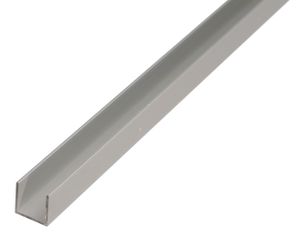 Alberts U-Profil | Aluminium, silberfarbig eloxiert | 1000 x 15 x 8 mm