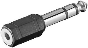 Goobay Kopfhörer Adapter, AUX Klinke 6,35 mm zu 3,5 mm, Klinke 6,35 mm Stecker (3-Pin, stereo) - Klinke 6,35 mm Stecker (3-Pin, stereo) > Klinke 3,5 mm Buchse (3-Pin, stereo)