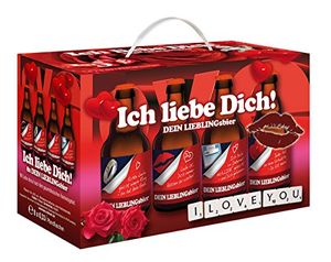 Liebesbox Bier - Ich liebe dich 8er Geschenkekarton (6,81 EUR / l)