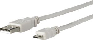 Microconnect USBABMICRO5G - Kabel USB (5 m, Micro-USB B, USB A, 2.0, 480 Mbit/s, Grau)