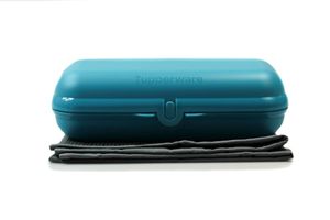 TUPPERWARE To Go Maxi-Twin türkisgrün Brotdose Behälter Dose Lunchbox Maxitwin + GLASTUCH