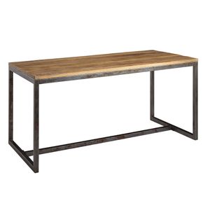 WOHNLING jídelní stůl 120x77x60 cm mango masiv / kov vintage jídelní stůl, kuchyňský stůl masiv malý, dřevěný jídelní stůl, malý jídelní stůl dřevo