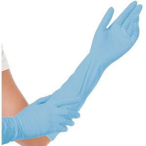 Nitril-Handschuh Extra Safe Superlong puderfrei M 40cm VE=50 Stück blau