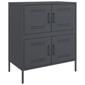vidaXL Príborník antracit 68x39x79 cm oceľ