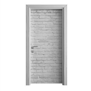 Tür Selbstklebende 90x210 cm Türfolie Türtapete Klebefolie - weißer Backstein Ziegel