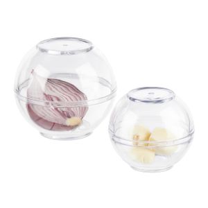 relaxdays Zwiebeldose transparent 2er Set