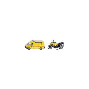 Siku 1654 Rettungsdienst Set "Frankreich" mit BMW Motorrad gelb (Blister)