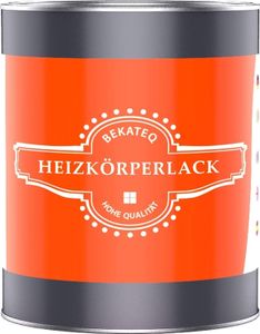 Heizkörperlack Transparent 1l - hitzebständiger Heizungslack, Metallschutzlack, Heizkörperfarbe hochdeckend, geruchsarm, lösemittelfrei, schnelltrocknend, einfache Verarbeitung - BEKATEQ BE-903