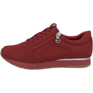 Tamaris Damen Schnürschuh Sneaker Reißverschluss 1-23613-20, Größe:39 EU, Farbe:Rot