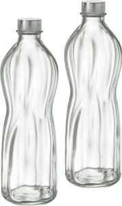 Wasserflaschen Aqua 0,75Liter - 2 Stück - Glasflasche