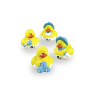 Gummi-Enten Badeenten Quietscheenten Badespaß Spritzenten Baby Babyshower 4 Stück